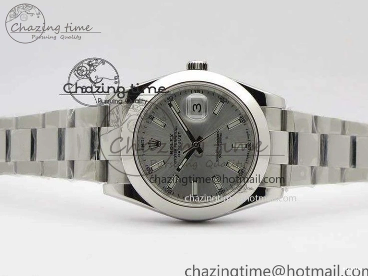 MiroTime 1218 HighQuality DateJust 41mm 126300 SS Noob 1:1 Best Edition Silver Dial Stick Markers On SS Bracelet A 3597